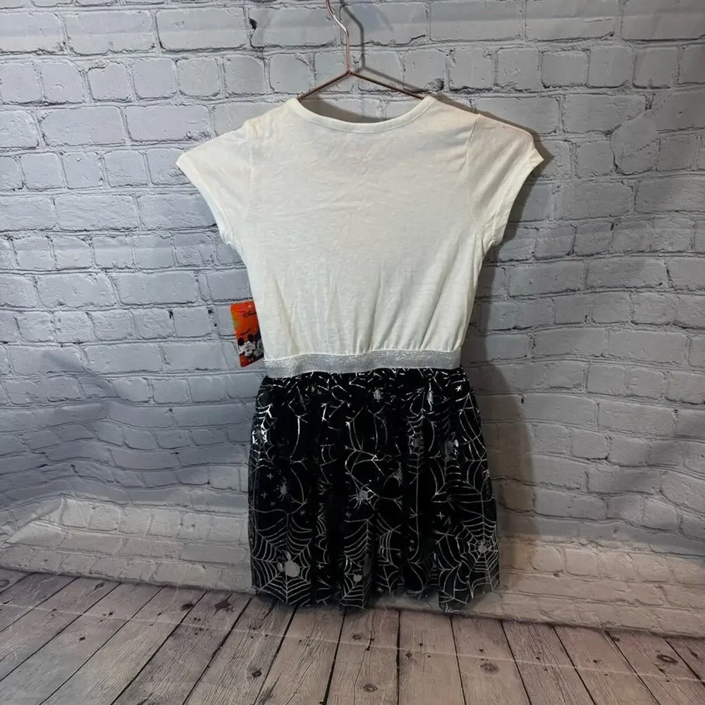 Disney Girl's Minnie Mouse Spiderweb Halloween Dress - Picture 3 of 3